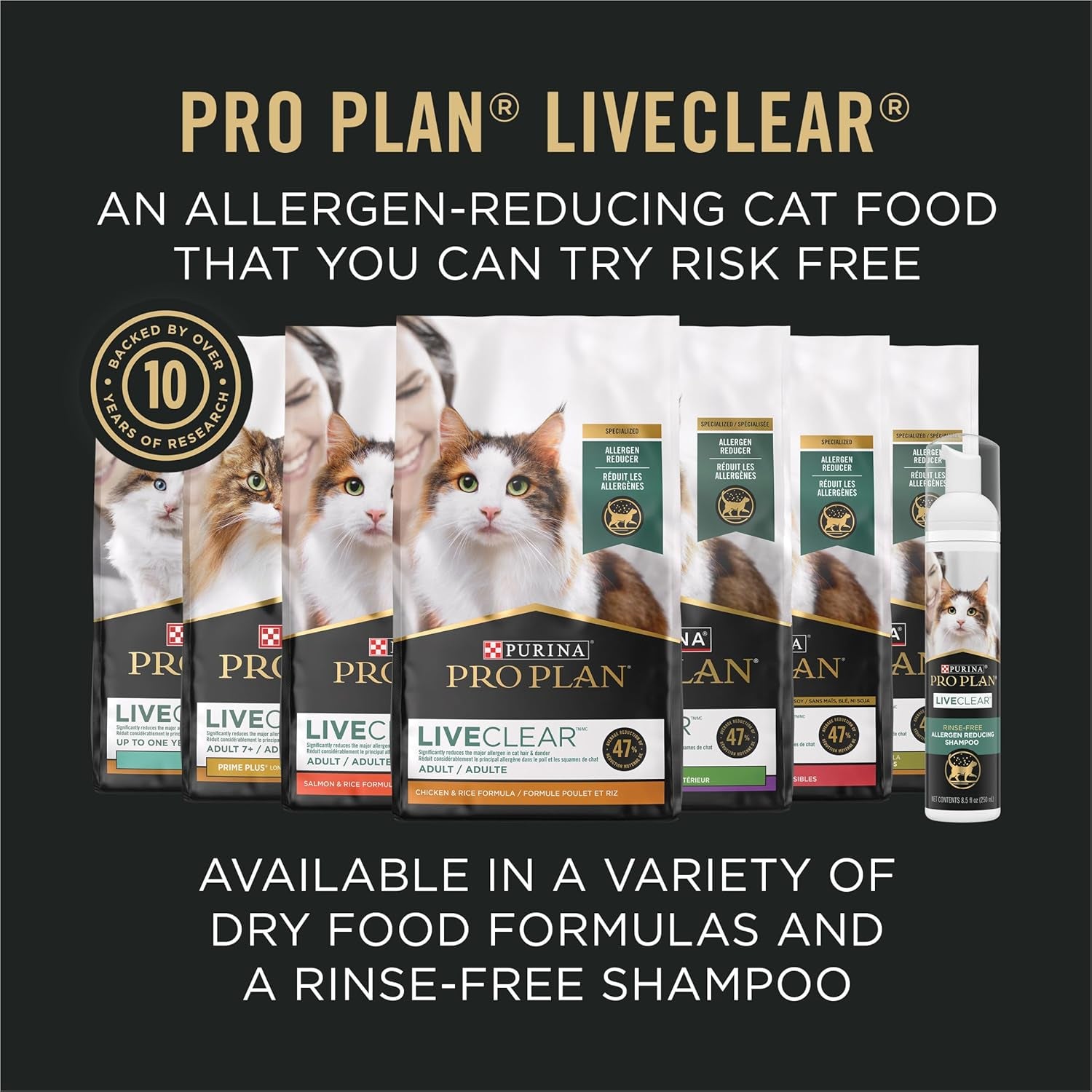 Liveclear Weight Management Cat Food - Chicken & Rice Formula for Allergens Reduction - 3.2 lb Bag