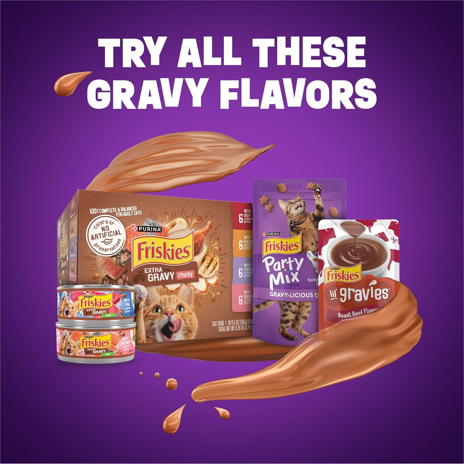 Purina Gravy Swirl'D Dry Cat Food - Delicious Chicken & Salmon Flavor - 3.15 Lb Bag