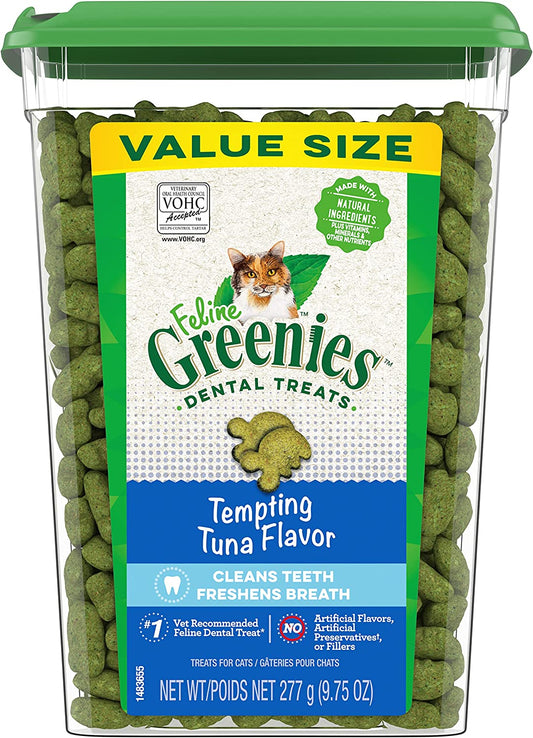 Delicious Tempting Tuna Dental Cat Treats - 9.75 Oz for Healthy Teeth & Fresh Breath!