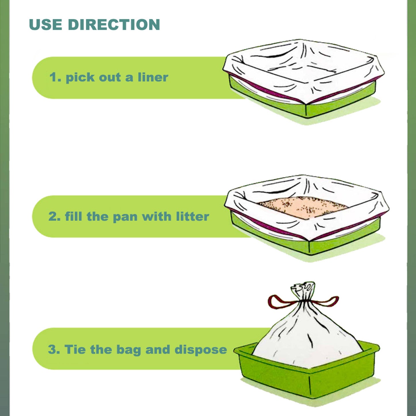 Hyper Cat Jumbo Cat Litter Box Liners – Drawstring, Extra-Strong, Tear-Resistant