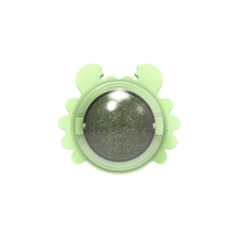 Natural Catnip Toy Ball with Dust Cover – Hairball Removal & Digestion Aid