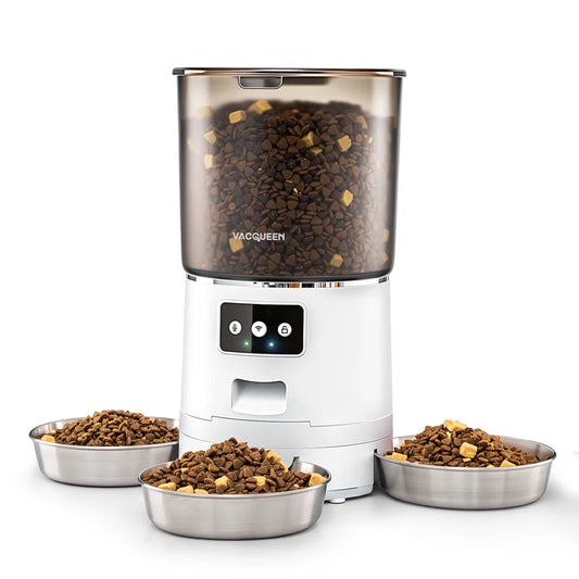 Automatic Cat Food Dispenser – 6L Capacity with 3 Bowls, WiFi & App Control