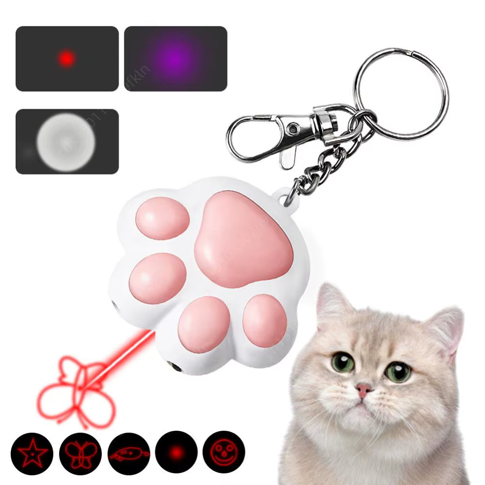 USB Rechargeable Interactive Cat Laser Toy – 5 Adjustable Patterns for Cats & Dogs