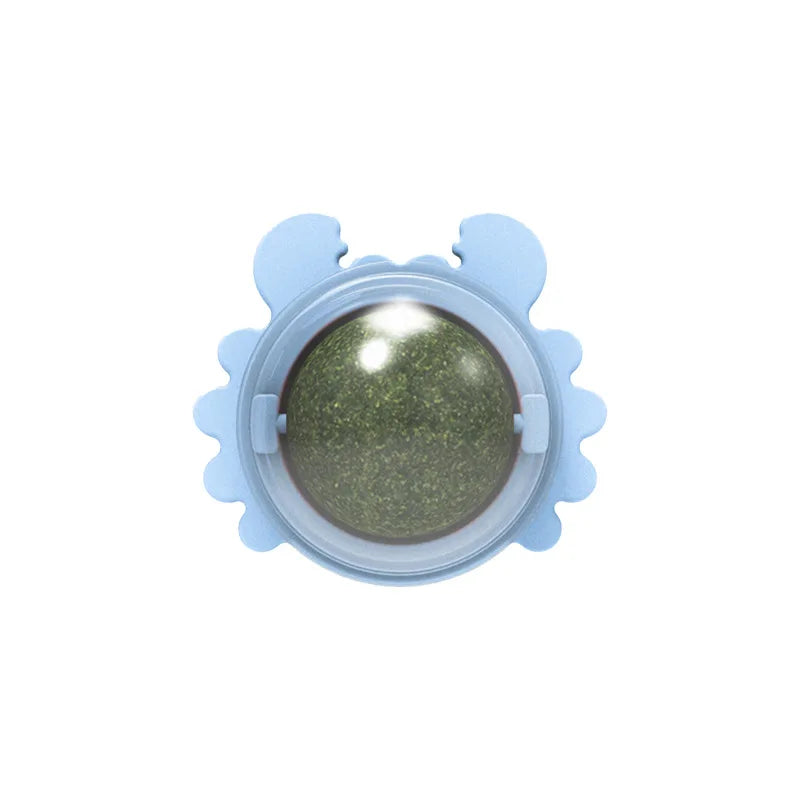 Natural Catnip Toy Ball with Dust Cover – Hairball Removal & Digestion Aid