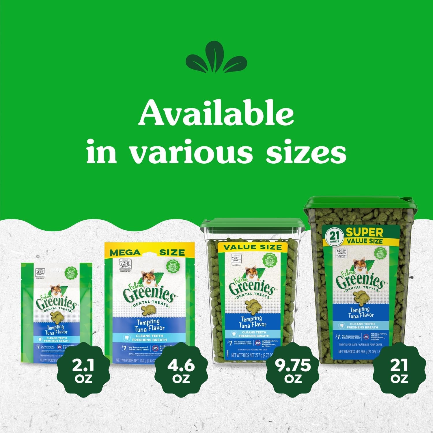 Delicious Tempting Tuna Dental Cat Treats - 9.75 Oz for Healthy Teeth & Fresh Breath!