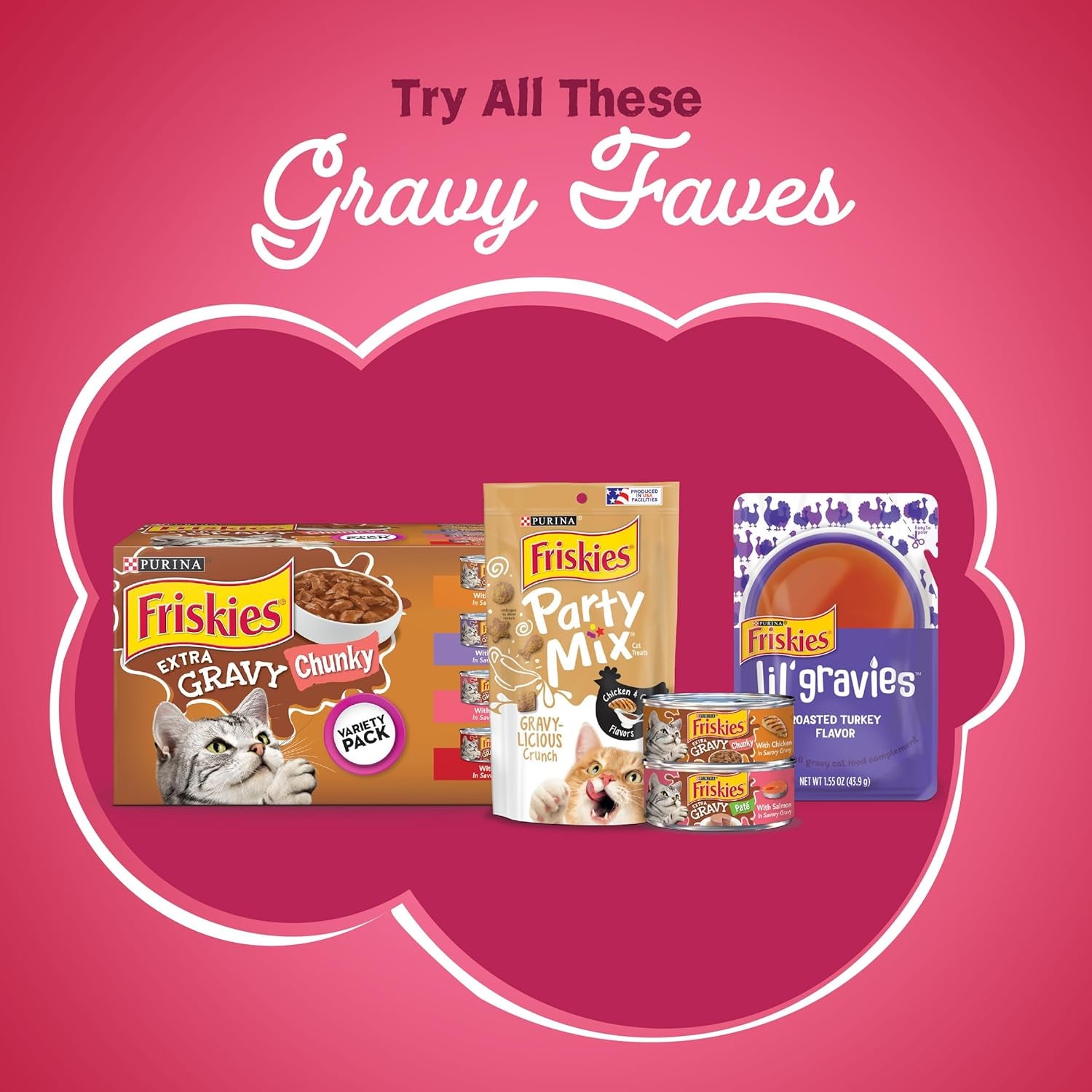 Purina Gravy Swirl'D Dry Cat Food - Delicious Chicken & Salmon Flavor - 3.15 Lb Bag