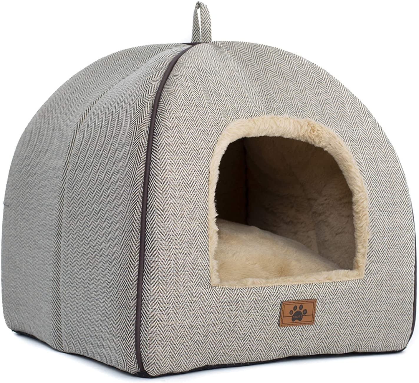 Indoor Cat Cave Bed – Enclosed Tent-Style Cat House 