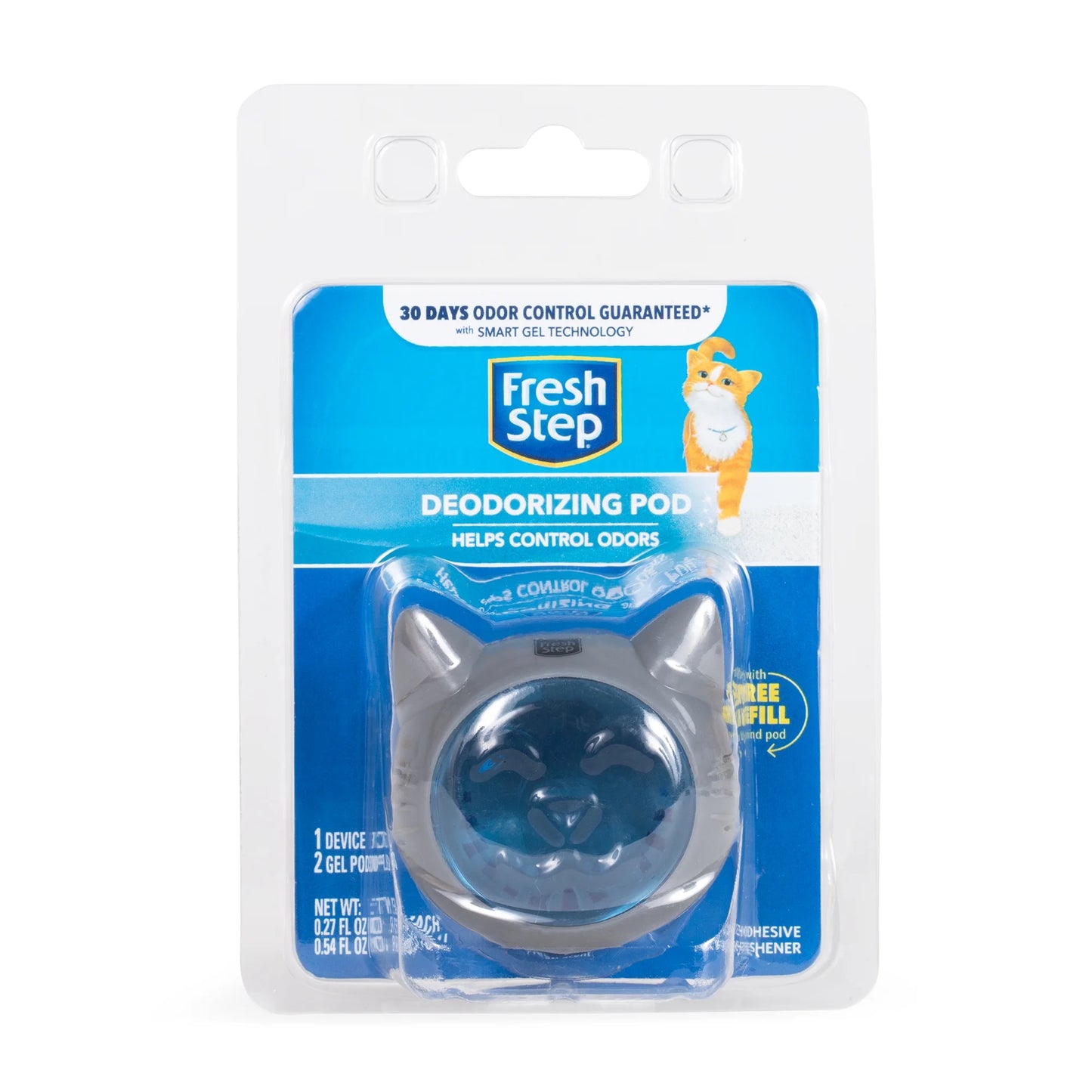 Fresh Step Litter Box Deodorizing Gel Pods – 1 Adhesive Pod + 2 Refills