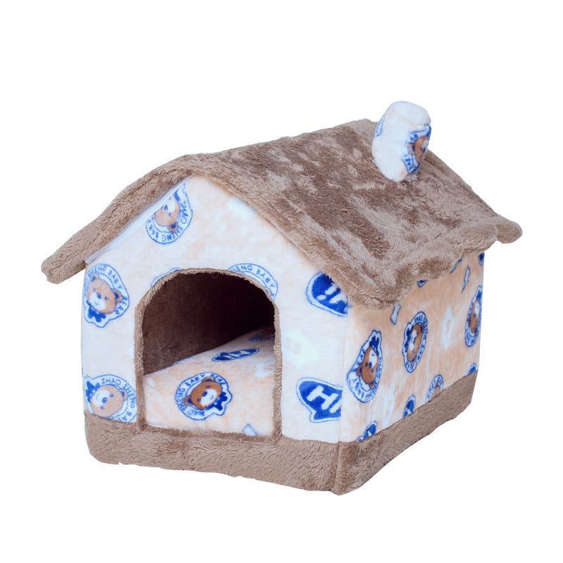 Cozy Four-Season Pet House – Soft Indoor Bed for Cats & Small Dogs