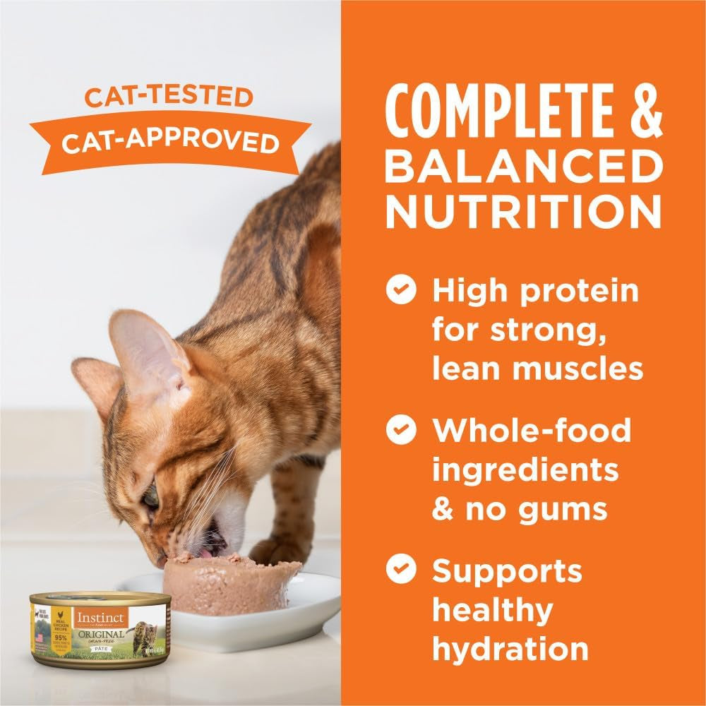 Original Grain-Free Real Chicken Recipe Natural Wet Cat Food - 5.5 oz Cans (Pack of 12)