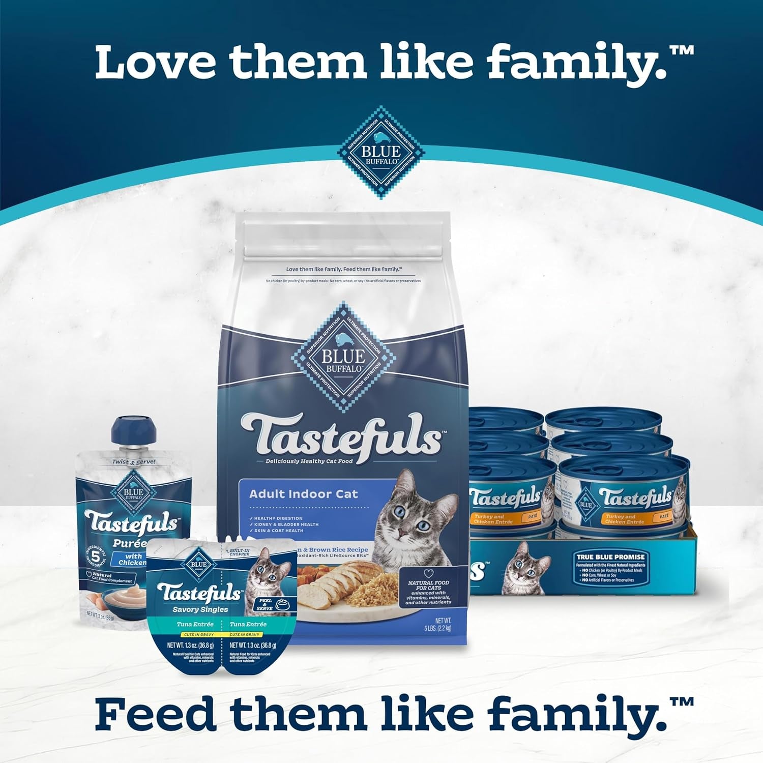 Tastefuls Natural Chicken & Brown Rice Dry Food for Adult Indoor Cats - 15-Lb Bag